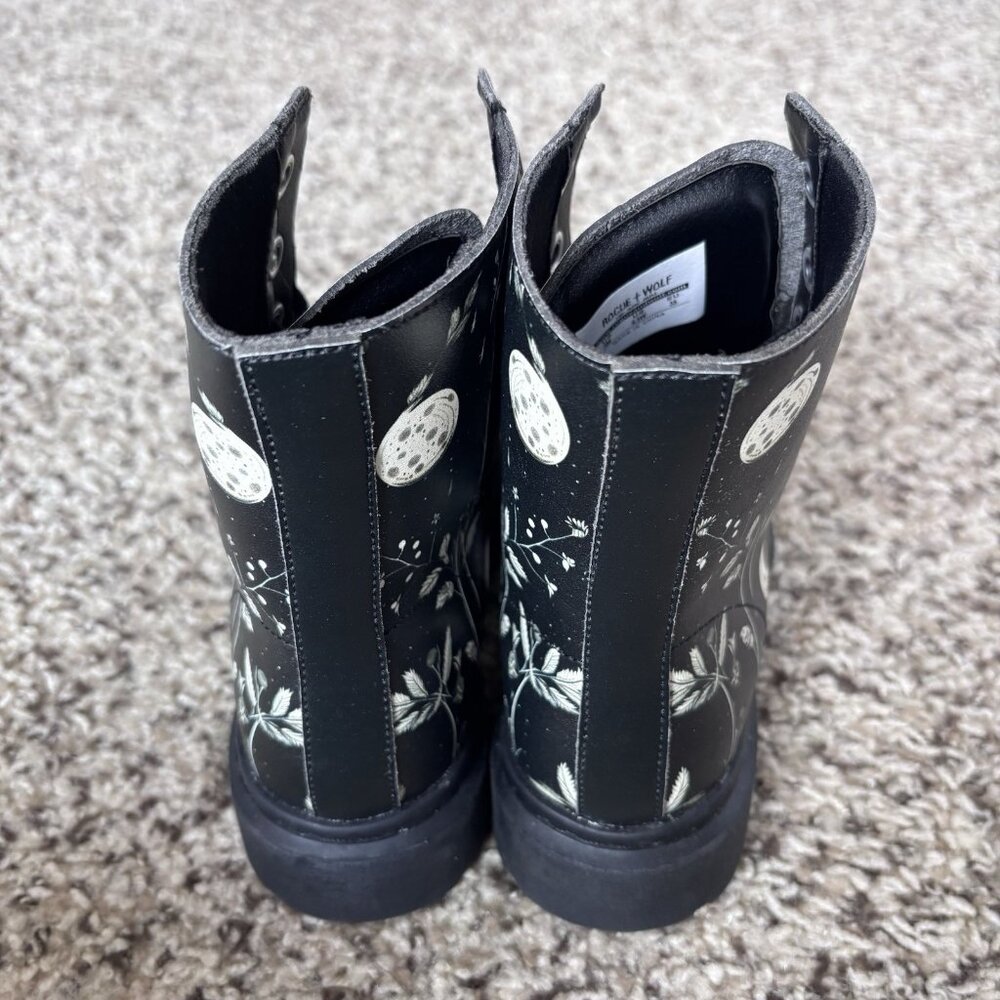 Rogue + Wolf  Twilight Garden Boot Vegan Leather Doc-Style Black Girls Size 4.5 - Picture 8 of 14
